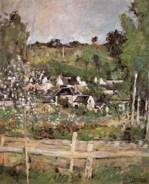 View of Auvers-sur-Oise-The Fence